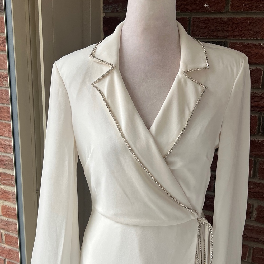 Cinq à Sept Revolve Barette Crystal-Trim Blazer Dress Size 2 NWT - Picture 9 of 11
